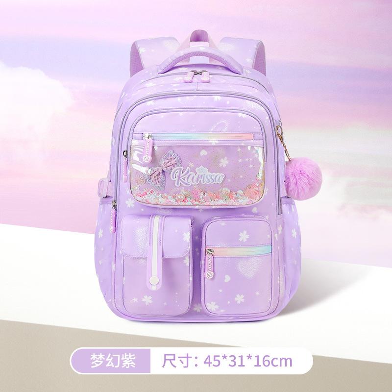Kids Rucksack Primary Schoolbag Girls Cute Backpack Large Light School Bag Sequined Print Kawaii Backpack Waterproof Book Bag