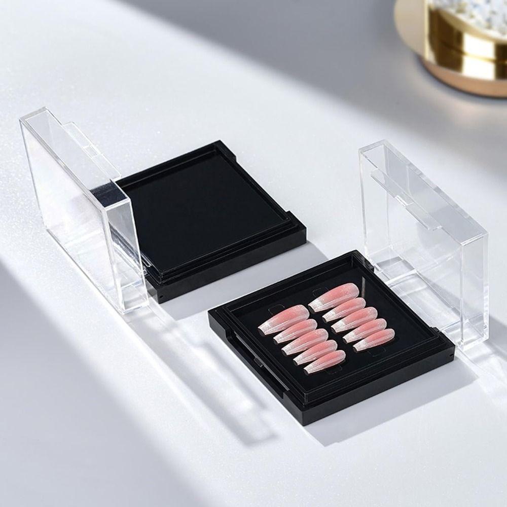 

Double Layer Press On Nails Packaging Box Acrylic Nail Tips Display Case New Nail Storage Box