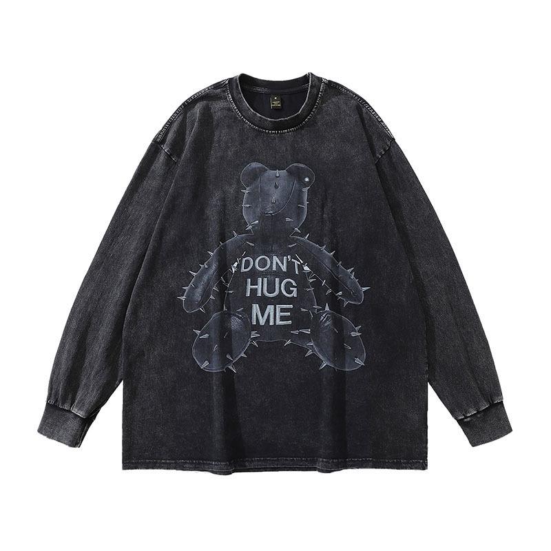 Streetwear Hip Hop Oversized Washed T Shirt Funny Doberma