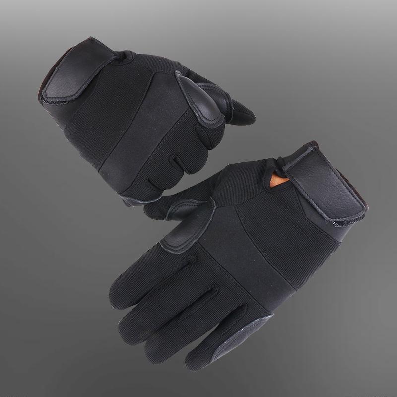 Outdoor Rope Drop Gloves Cowhide Speed Down Fitness Training Rope Drop Cave Down Equipment Anti Slip Wear Resistant Thickened Palm Pad