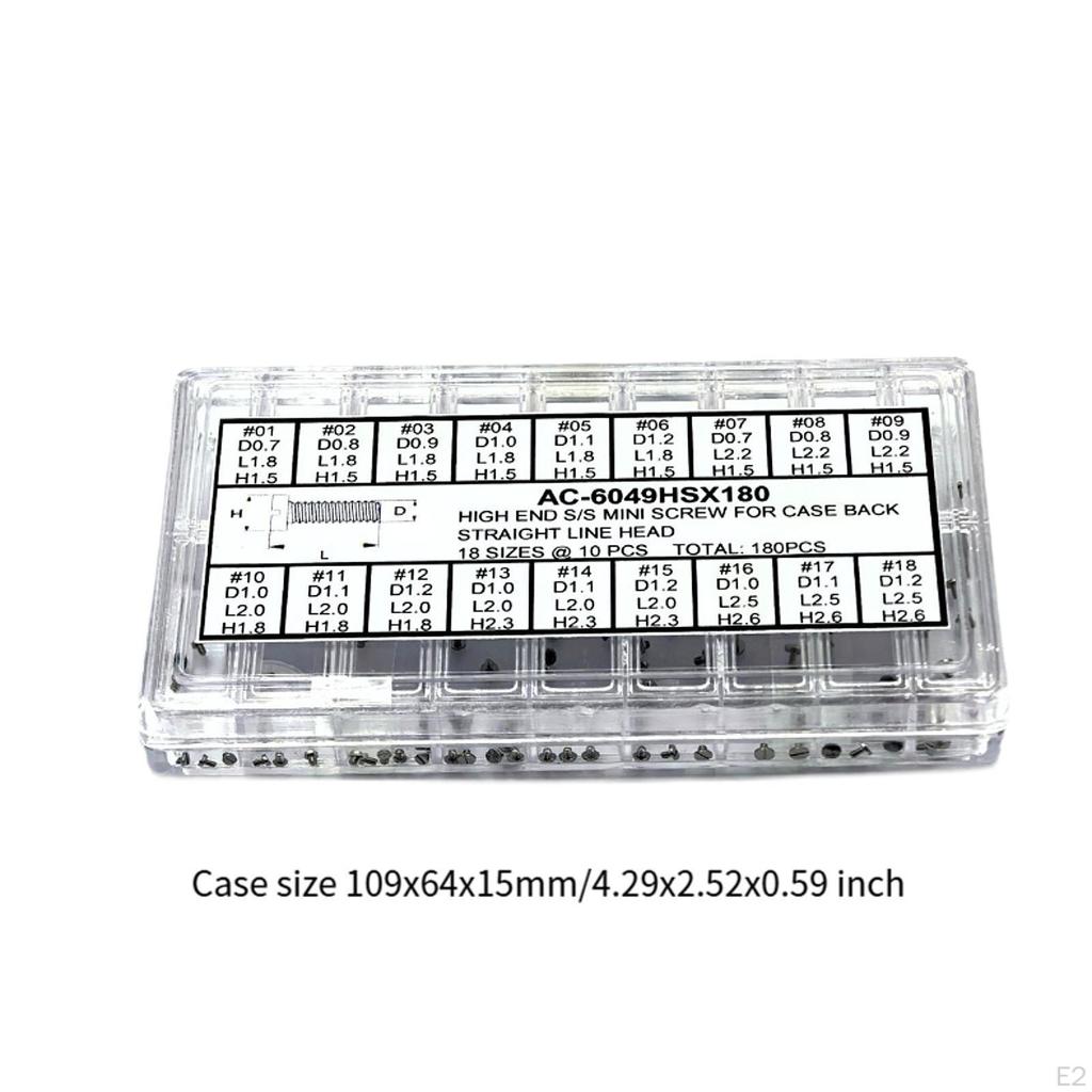 1 Box of Flat Head Screws for Watch Back Case, Portable Maintenance Micro