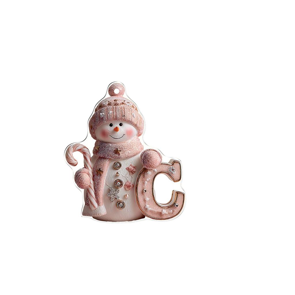 26 English Letters Christmas Decorations 2D Acrylic Decorative Ornaments