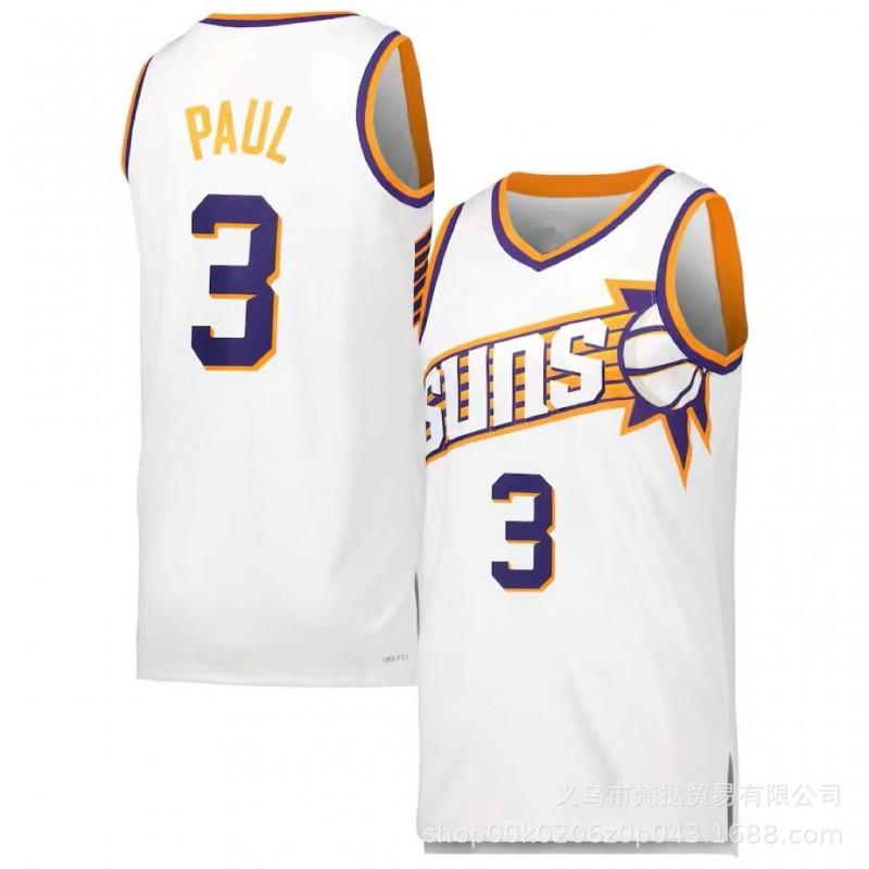 Phoenix Suns NBA Basketball Jersey Durant 35 Booker 1 Paul 3 Season Cotton V-Neck Sleeveless Sportswear