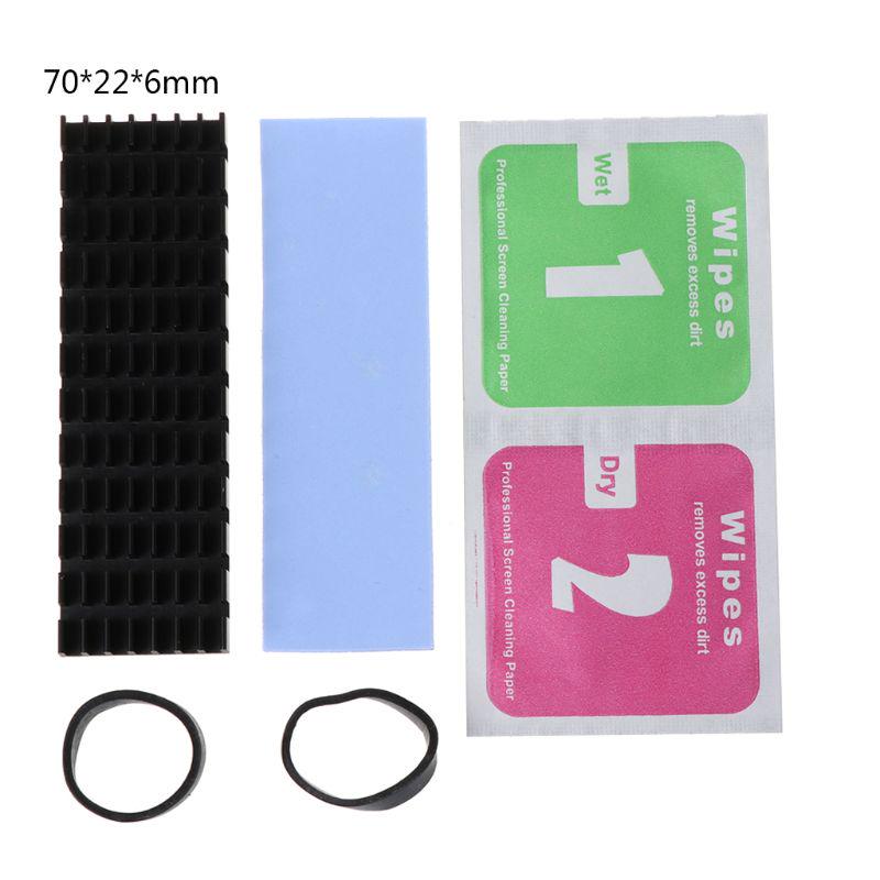 Aluminum Cooling Heat Sink Thermal Pads Heat Dissipation Radiator Thickness 6mm for M.2 Sata PCI-E NVME M2 SSD Drop Shipping