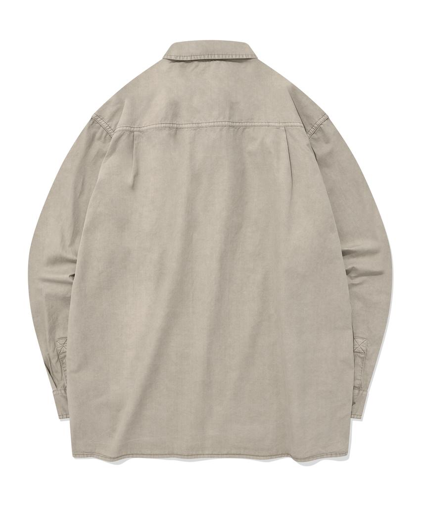 COVERNAT Pocket Dyed Shirt Light Gray