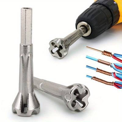 Automatic Square Universal Wire Twisting Tool 2 5 4 4 6 Quick Connector for Electrical Cable 5 Wire Stripping Stripper Twister