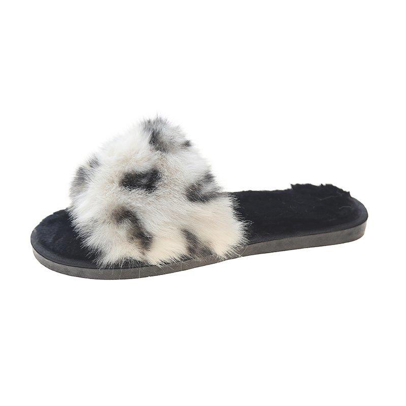 

Обувь Мао Мао 2025 осень и зима новая модная домашняя обувь Мао Мао однословные хлопковые тапочки 40-41 бежевый