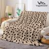 Schwarze Flecken auf Kamel-Flanell-Decke Warm Weich Halloween Weihnachten Sofa Warm Gemütlich Dekorative Deko Geschenk für Alle Jahreszeiten