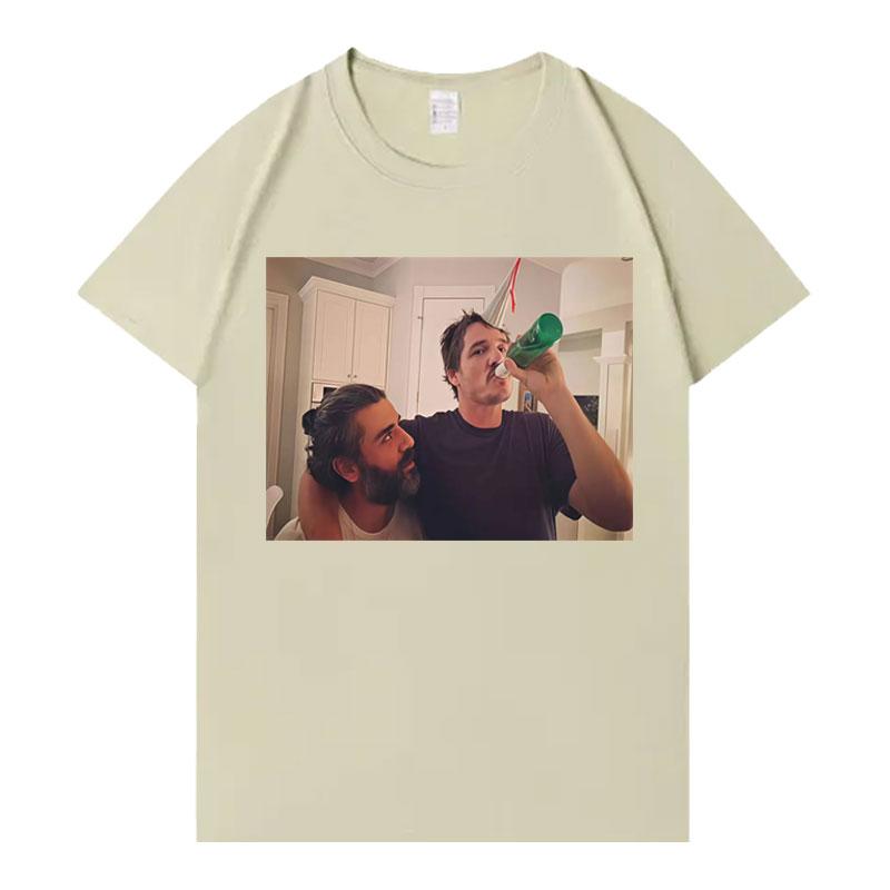

Funny Pedro Pascal and He Friend Casual Fashion T Shirt Unisexs Crewneck Tshirts Loose Cotton Y2K Oversized Short Sleeve Tee Shirt S