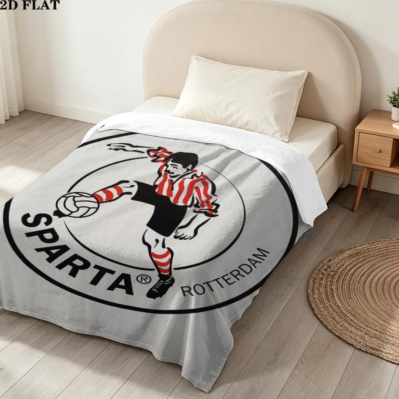 Sparta Rotterdam Print Flannel Blanket, High Quality Comfortable for All Seasons, Home Decor, Warmth and Comfort, Perfect for Christmas Gifts