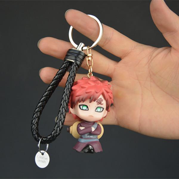 Anime Naruto Figure Kakashi Gaara Sasuke Keychain Adorable Car Keychains For Pendant Keys Holder Accessories Backpack Charm Gift