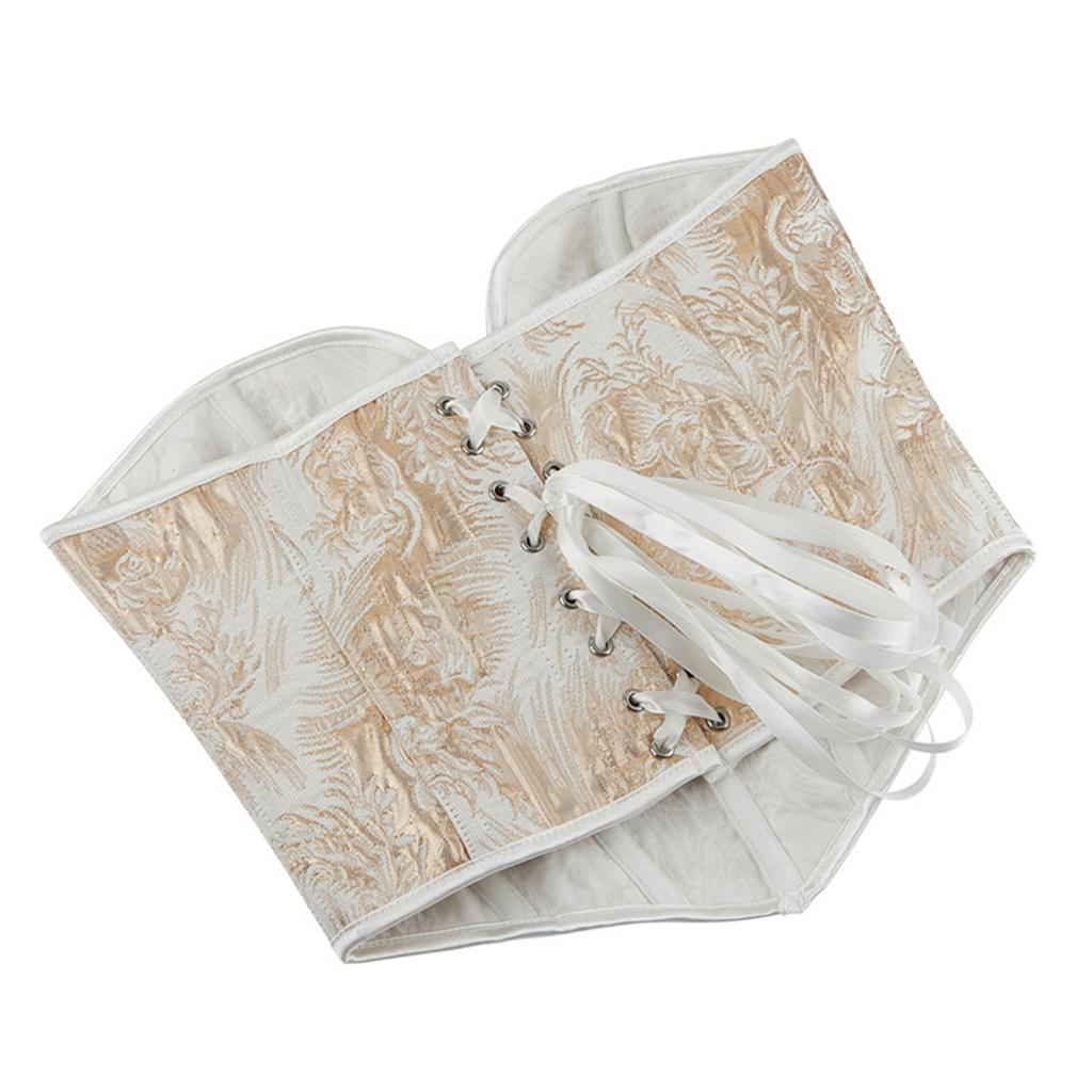 Women's Floral Jacquard Tube Tops Sleeveless Strapless Off Shoulder Bustier Tops