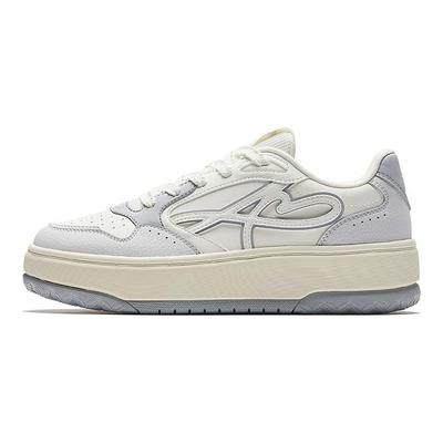 Qingfeng 1 Simple Thick Sole Versatile Non-Slip Wear-Resistant Low-Top Skate Shoes Women Sneaker White Gray 122538035-1