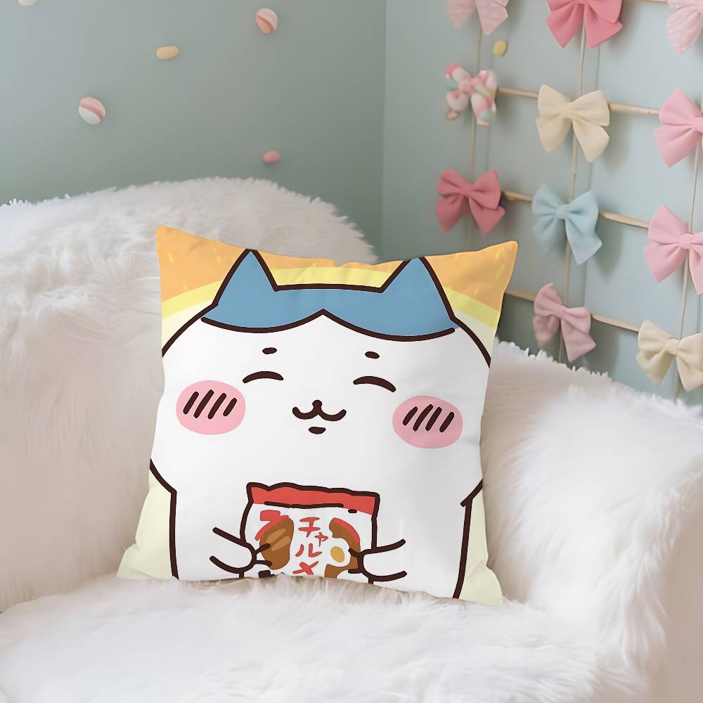 CartoonCChiikawasCute Case Plush Fabric Soft Pillowcase Double Sided Print Cushion Cover Household Gifts