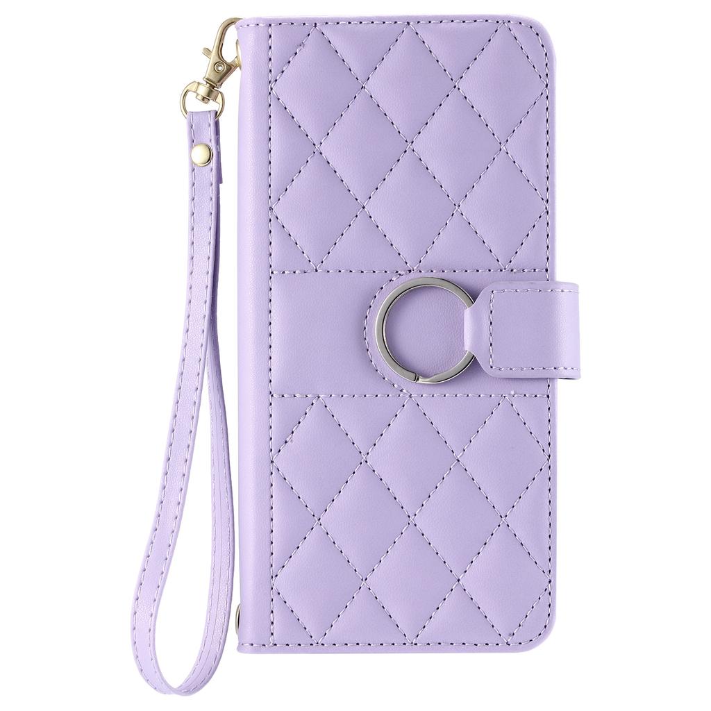 Suitable for Samsung S25 Small Fragrance Crossbody Card Bag Mobile Phone Case S24 Diamond Card Flap Leather Case Women's Leather Case