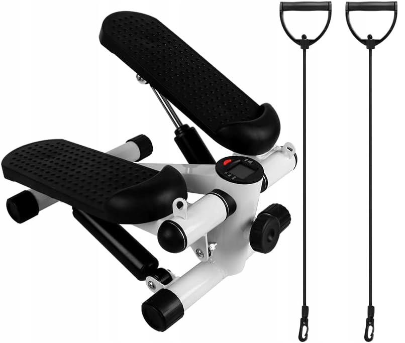 Egyszerű léptetőgép edzőkábelekkel, LCD kijelzővel, fitneszbeállítással