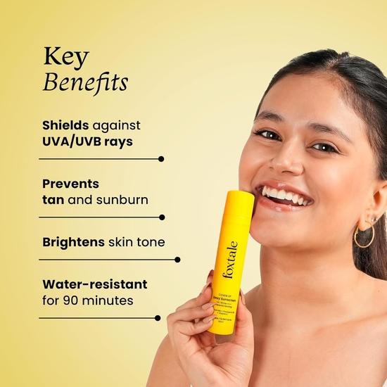 FoxTale Spf 70 Niacinamide Dewy Sunscreen With Pa++++ For Dewy Sun Protection|Tan Protection|Lightenweight||Men & Women|50 Ml, All