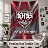 Wall Hanging Tapestry With Custom Name & Text, VfB Stuttgart FC Decorative Tapestry For Bedroom