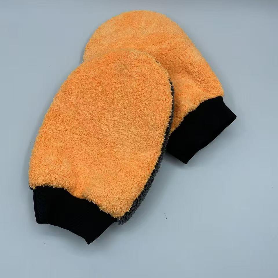 Bear Paw Multifunctional Double-Sided Coral Fleece Cleaning Gloves for Car Wash