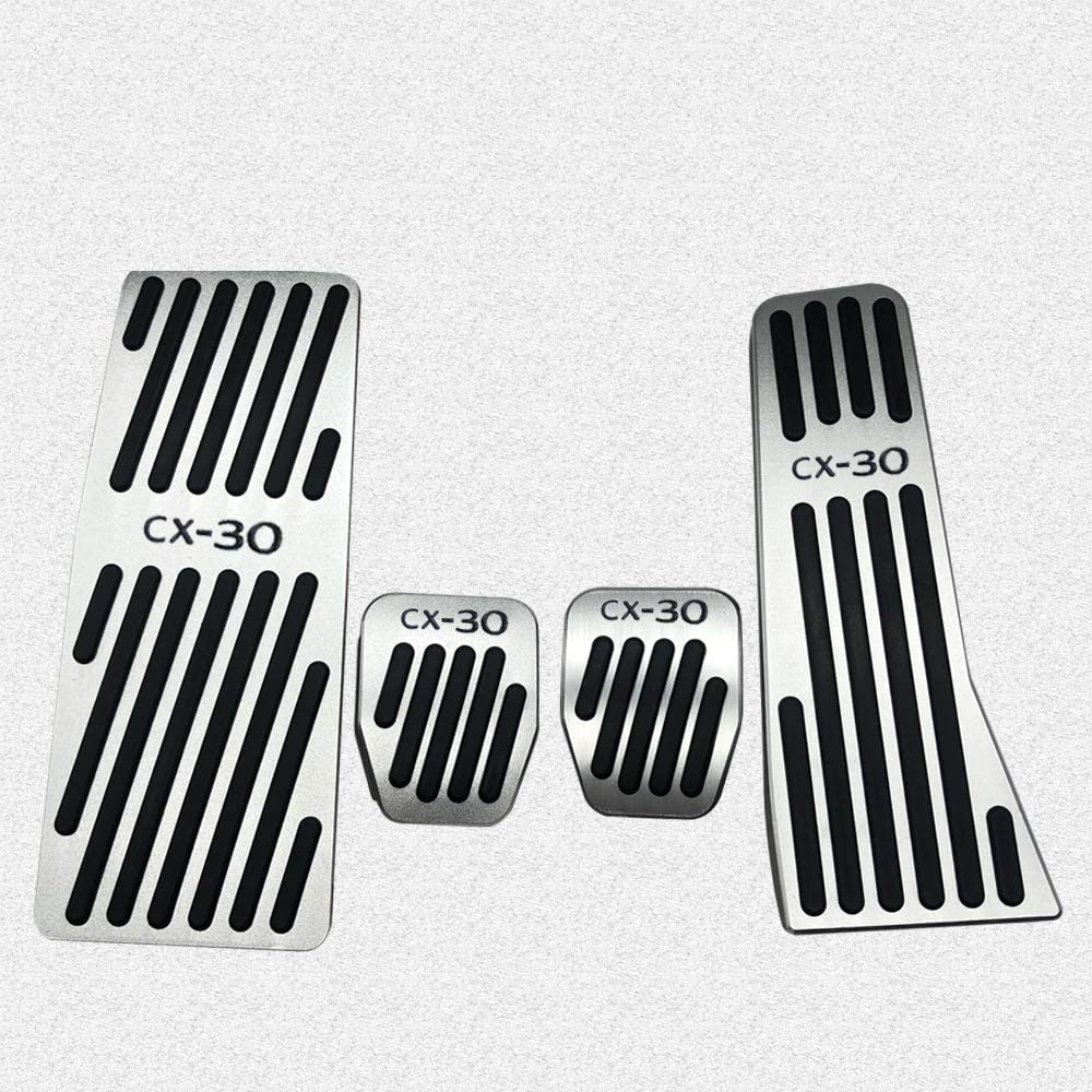 BYOUS MT Compatible Aluminum Pedal Covers for Mazda DM Series 2019 and Accelerator No drilling Features CX30 Scratch and stain CX-30 (October onwards)