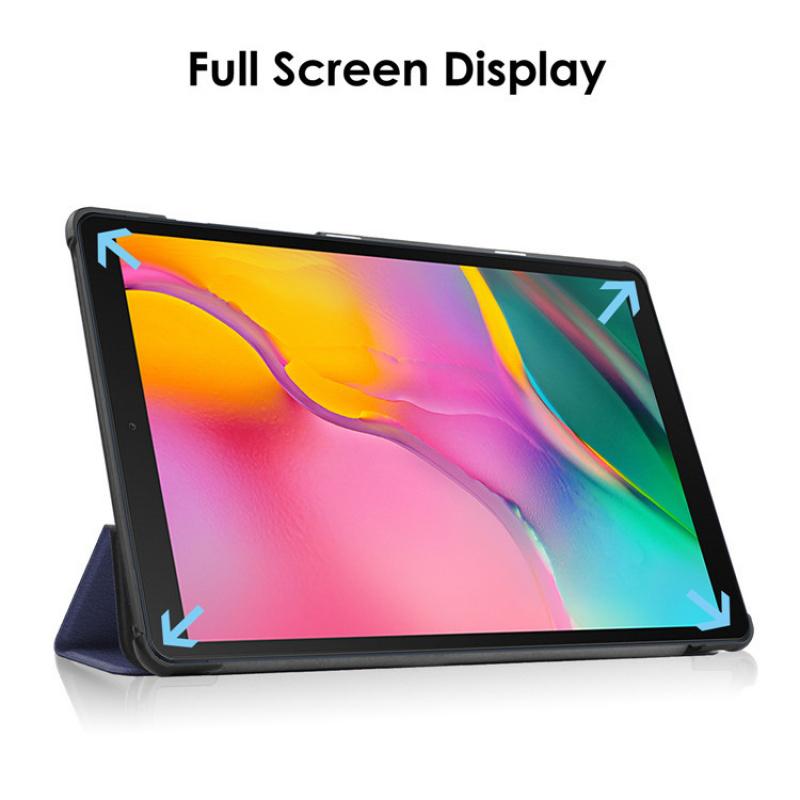 For Galaxy Tab A 10.1 T580 T585 Tri-Fold Tablet Leather Case P580 Flip Cover