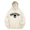 Khc0168 Lettering Skullblood Fleece Hoodie Cream
