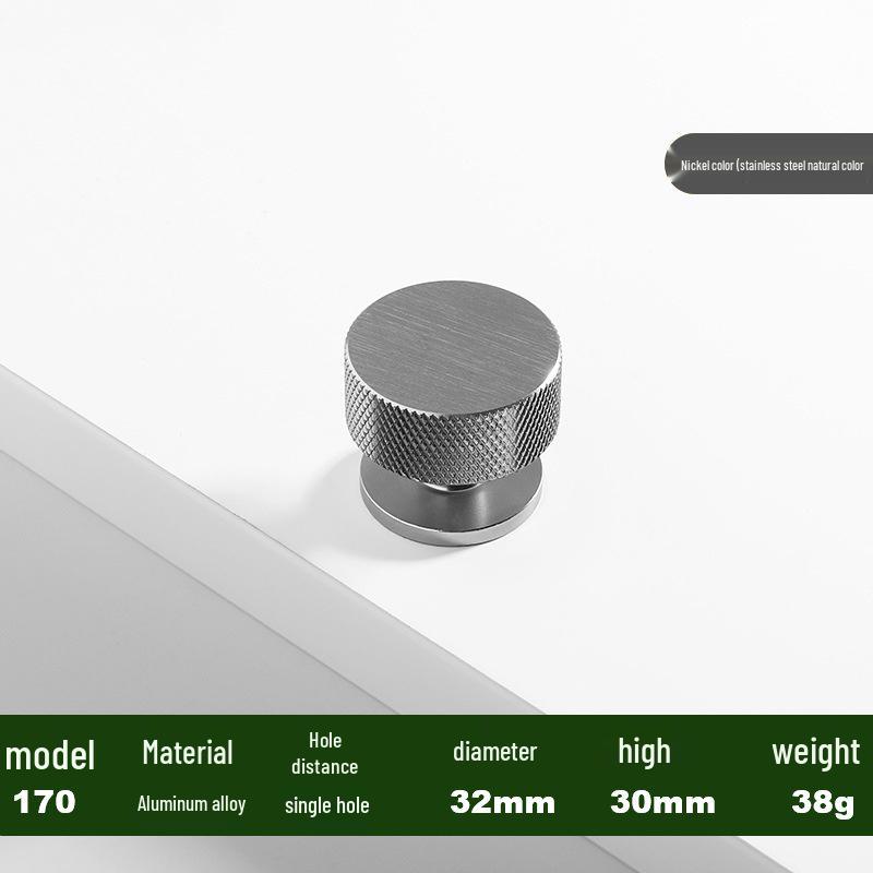 Gold Light Luxury Aluminum Alloy Single Hole Cabinet Handle - European American Style