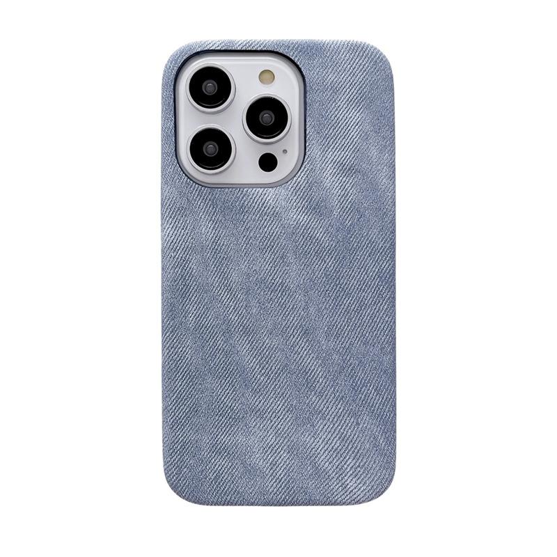 Luxusní matný kožený látkový obal pro iPhone 16 15 14 Plus 13 12 Mini 11 Pro X XR XS Max Soft Shockproof Jeans Retro Thin Cover