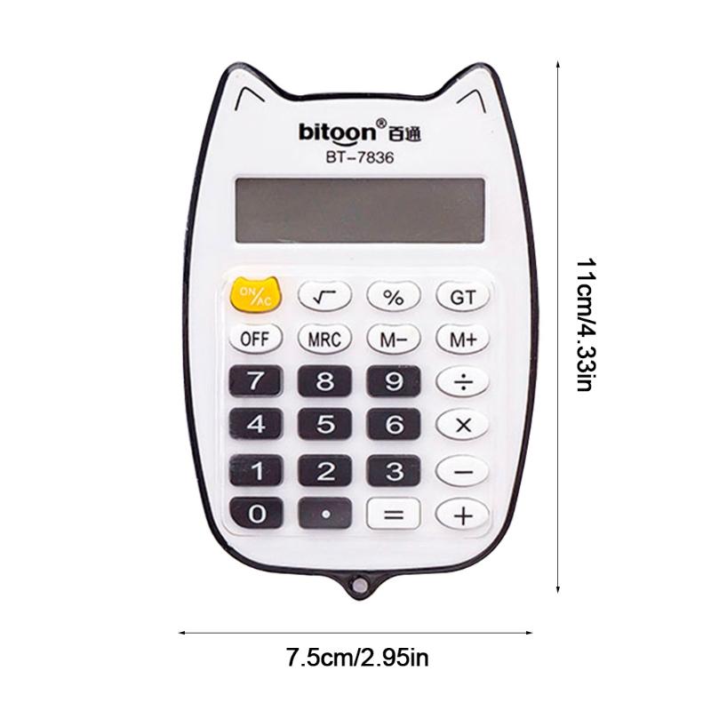 Cartoon Digital Calculator Mini Desktop Calculator with a Bright LED Display Handheld Desktop Calculator for Office Kid
