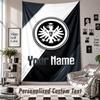 Wall Hanging Tapestry With Custom Name & Text, Eintracht Frankfurt Decorative Tapestry For Bedroom