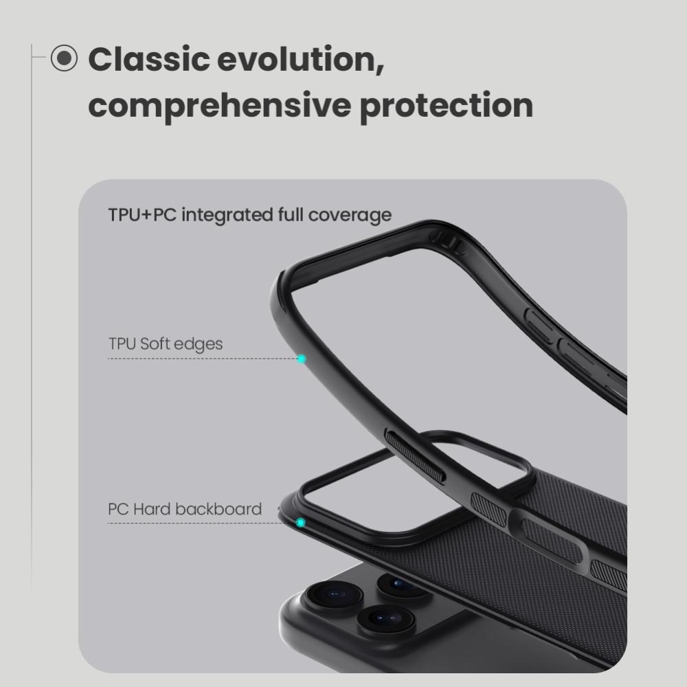 NILLKIN Pro iPhone 17 Pro Max Vzduchový kryt na telefon Nillkin Super Frosted Shield Pro Tvrdý PC+TPU skořepina Nárazuvzdorný zadní kryt
