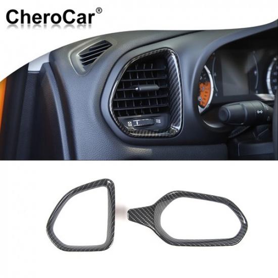 2xLeft & Right Dashboard Air Outlet Vent Cover Trim  Ring for Jeep Renegade 16+