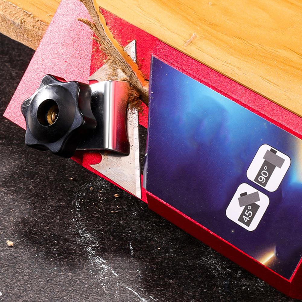 Fazownik do gratowania 45 stopni z 10 ostrzami Narzędzia do obróbki drewna Wodoodporny Dwukanałowy Ręcznie robiony Strug do fazowania