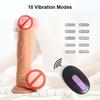 Realistischer Dildo mit 10 starken Vibrationen, kabellose Fernbedienung, 360°-Wirbelbewegung für Frauen, Dual-Density-Vibrator