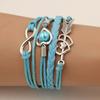 SUMENG Brand Leather Bracelets For Women Wrap Infinity Love Heart Pearl Friendship Antique  Charm Bracelet Pulseira 2024