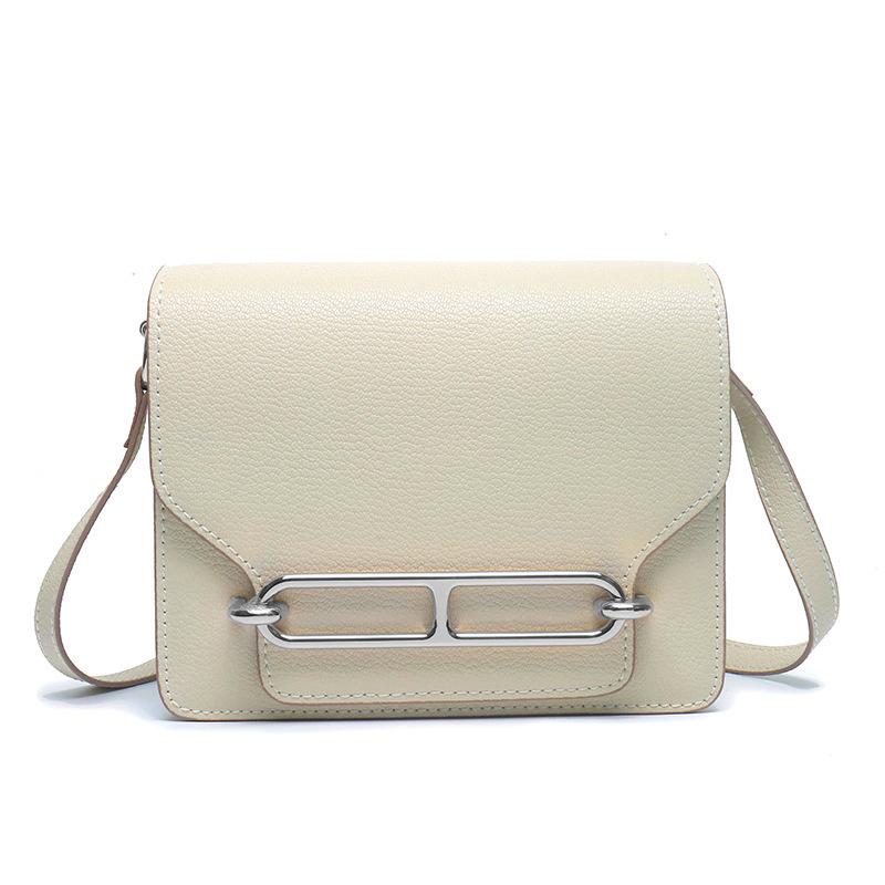 Factory Direct Pork Nose Tofu Bag Genuine Leather Flight Attendant Small Square Simple Fashionable Single Shoulder Crossbody Women s Small