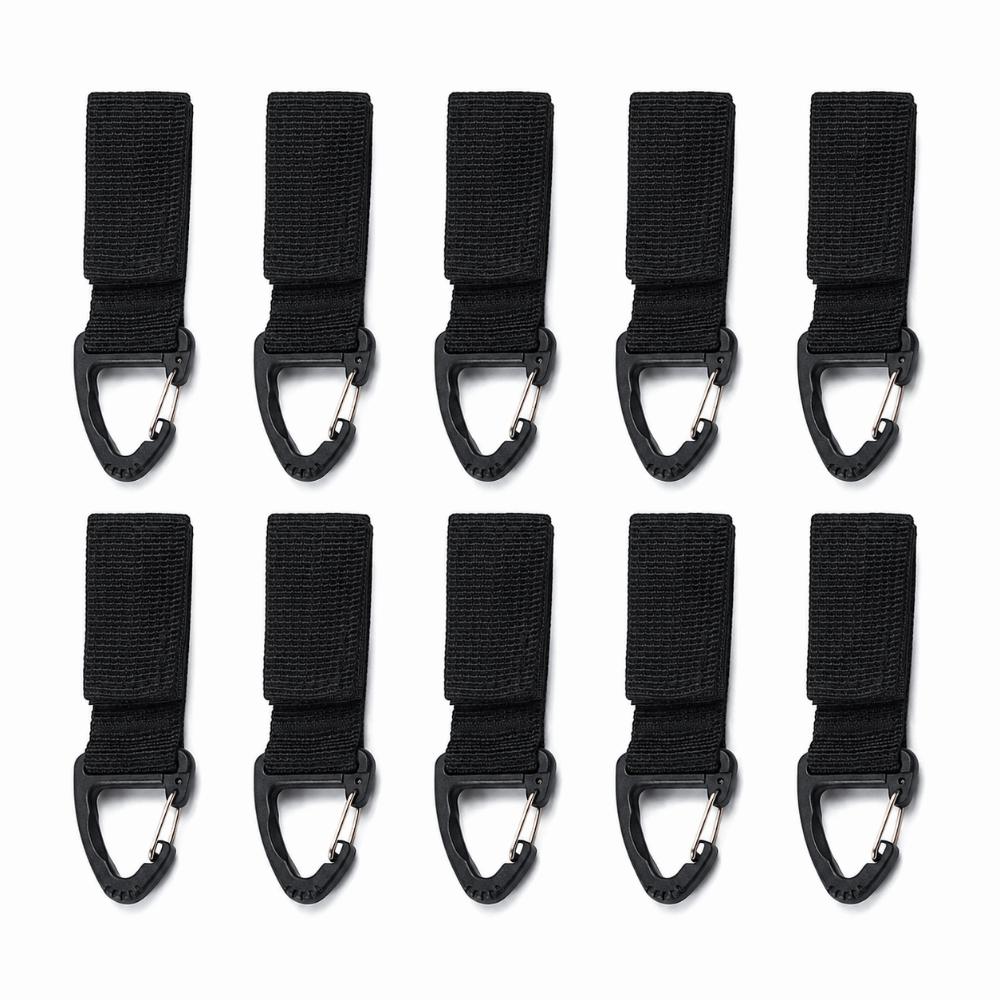 10Pcs Enlarged Mouth Climbing Carabiner Buckle Nylon Backpack Key Hook  For Outdoor Bag