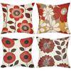 Retro Floral Print Farmhouse Throw Pillow Covers Pattern Cushion Cover Suitable For Sofa Bedroom Car Pillow Cover