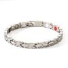 Cross Magnetic Bracelet for Women Rose Chain 6.5mm Wide Stainless Steel Female Benefit Health Energy Jewelry Waterproof