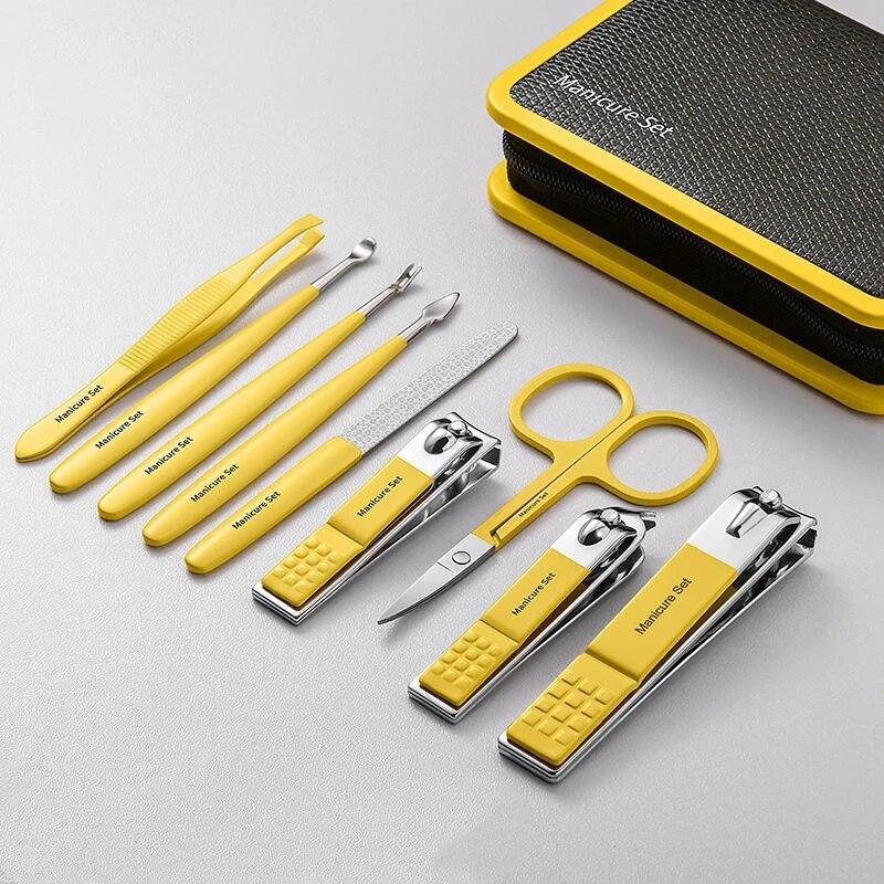 Tragbares Nagelscheren-Set, Maniküre-Set, Pediküre-Set, Nagelknipser aus Edelstahl, Werkzeug für die Reisepflege