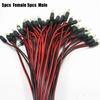 Male And Female DC 12V Power SocketJack/Plug Connector Cable/10 Pieces