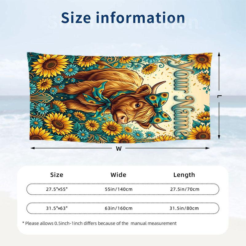 Cosmic Tree Dreamscape Theme Quick Dry Beach Towel Custom Name Text Print Large Sand Resistant Towel Beach Vacation
