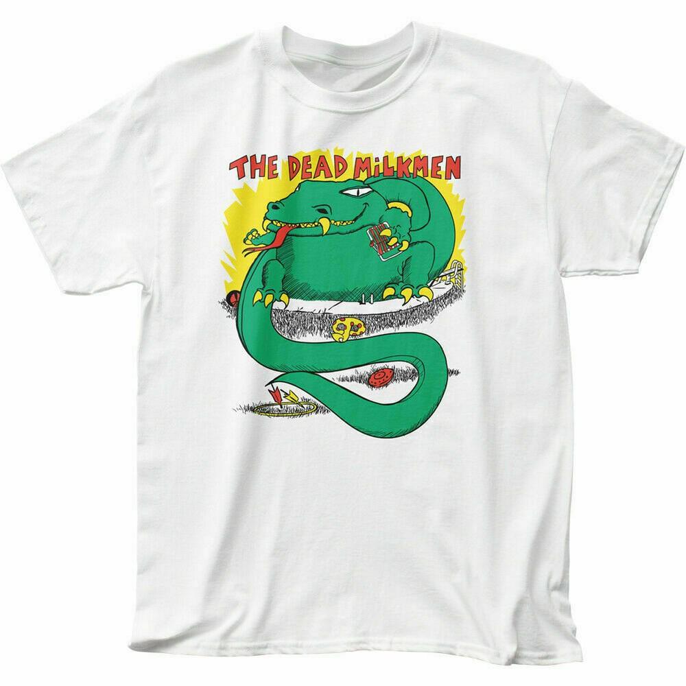 Dead Milkmen Big Lizard In My Backyard T Shirt Mens Licensed Rock N Roll White Unisex T-Shirt XXXXL