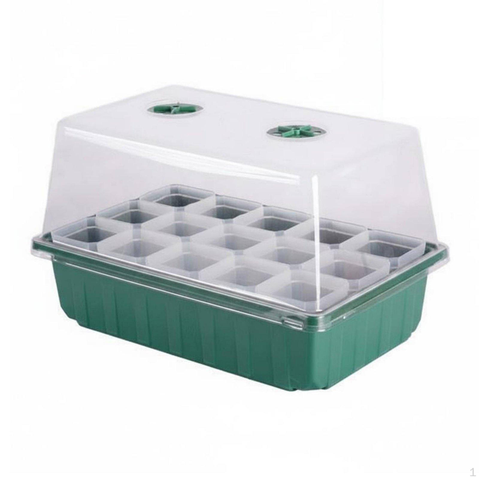 Mini Greenhouse Propagator Box Thickened Seedling Sprouting Tray Set Transparent Base View Cells