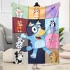 Bluey's Blue Fun Blanket Soft Warm Cozy Perfect for Office Chair Office Chair All-Season Use Stylish Decor Suitable for Gifting Relatives and Friends