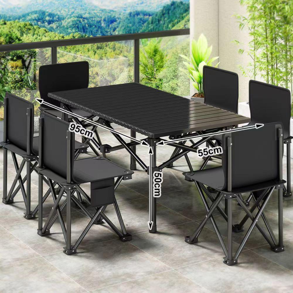 Portable Folding Outdoor Picnic and Camping Table & Chair Set