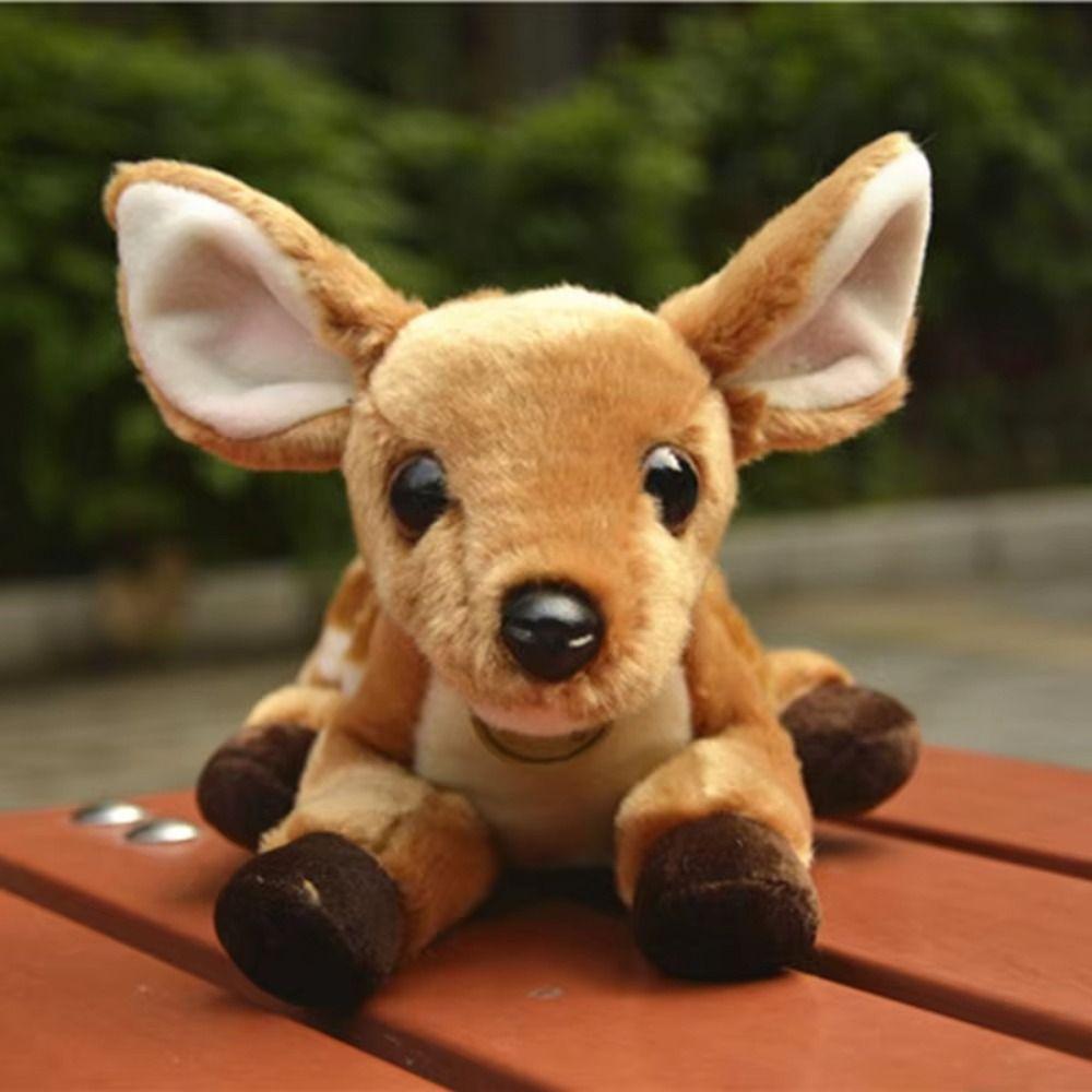 Bright Color Sika Deer Plush Forest Animal Simulation Deer Toy Stuffed Deer Dolls  Birthday Gift
