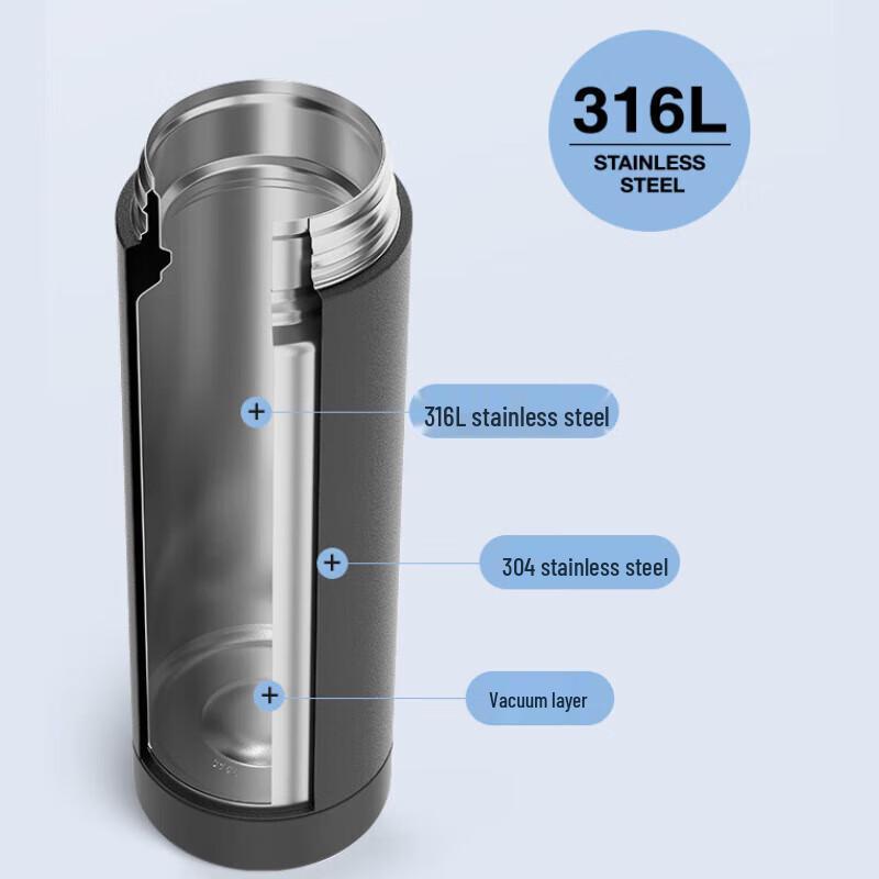 LOCK&LOCK Aspiration 316L Stainless Steel Pop-up Insulated Mug
