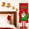 1pc Christmas Decoration Hanging Flag Long Leg Elf Door Pendant Home 2025 Ornaments Xmas Outdoor Navidad New Year Pendant 2026