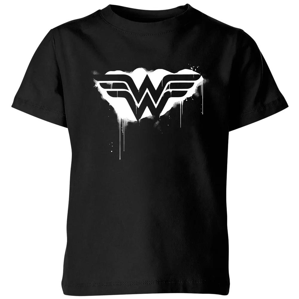 

Justice League Graffiti Wonder Woman Kids T-Shirt - Black - 3-4 Years 130